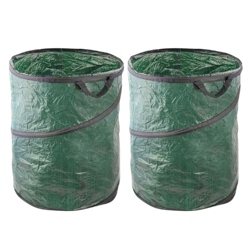 ADEPTNA 100L Heavy Duty Large Strong Pop Up Garden Waste Refuse Rubbish Bags Set of 2