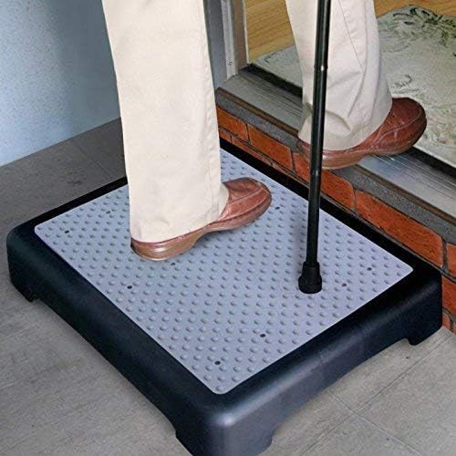 ADEPTNA Heavy Duty Securely Instant Height Non Slip Outdoor Step Half Step Instantly Reduces Height of doorsteps. Mobility Aid.