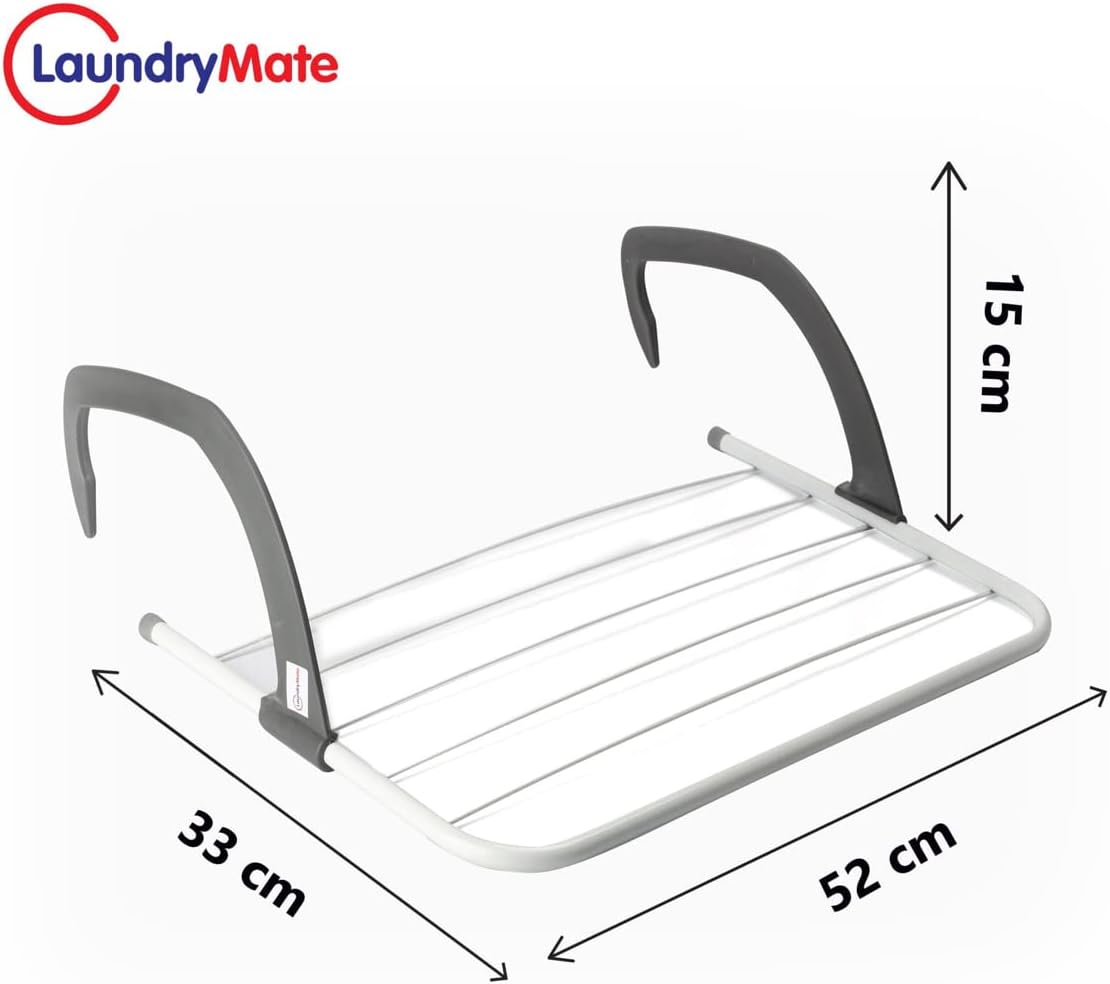 ADEPTNA Folding Radiator Cloth Airer Rack - Clothes Laundry Dryer Portable – Great for Radiators Baths and Doors (1 PACK)