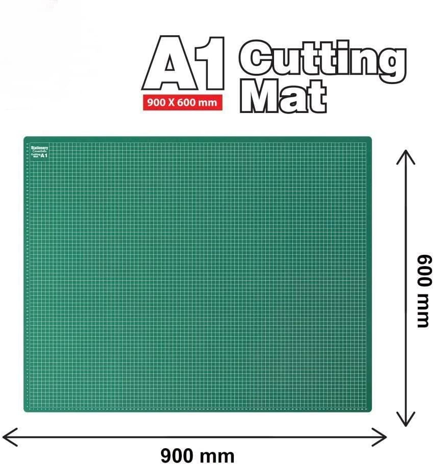 ADEPTNA Durable Cutting Mat with Non-Slip SELF Healing Printed Grid Lines Surface for Arts Crafts Fabric Quilting Sewing Scrapbooking - Protecting Surfaces from Cuts Damage (A1 (90cm x 60cm))