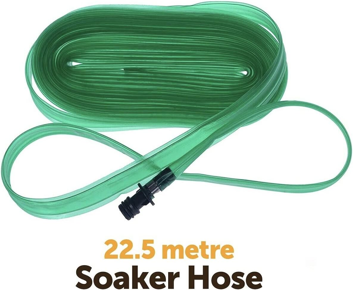 ADEPTNA Heavy Duty 22.5 Metre Soaker Hose Pipe for Garden Lawn and Backyard Ideal for Young Seedling and Hedges Expandable – Garden Drip Irrigation Watering Sprinkler