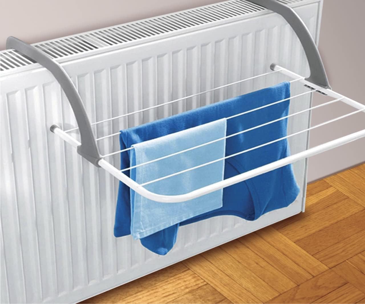 ADEPTNA Folding Radiator Cloth Airer Rack - Clothes Laundry Dryer Portable – Great for Radiators Baths and Doors (2 PACK)ADEPTNA Folding Radiator Cloth Airer Rack - Clothes Laundry Dryer Portable – Great for Radiators Baths and Doors (2 PACK)