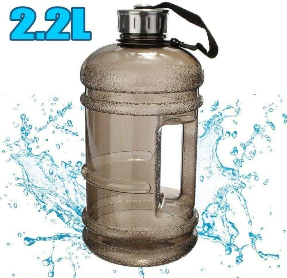 ADEPTNA New Jumbo 2.2 Litre Sports and Gym Water Bottle – Extremely Durable - BPA Free - Ideal for Gym Dieting Bodybuilding Outdoor Sports Hiking & Office