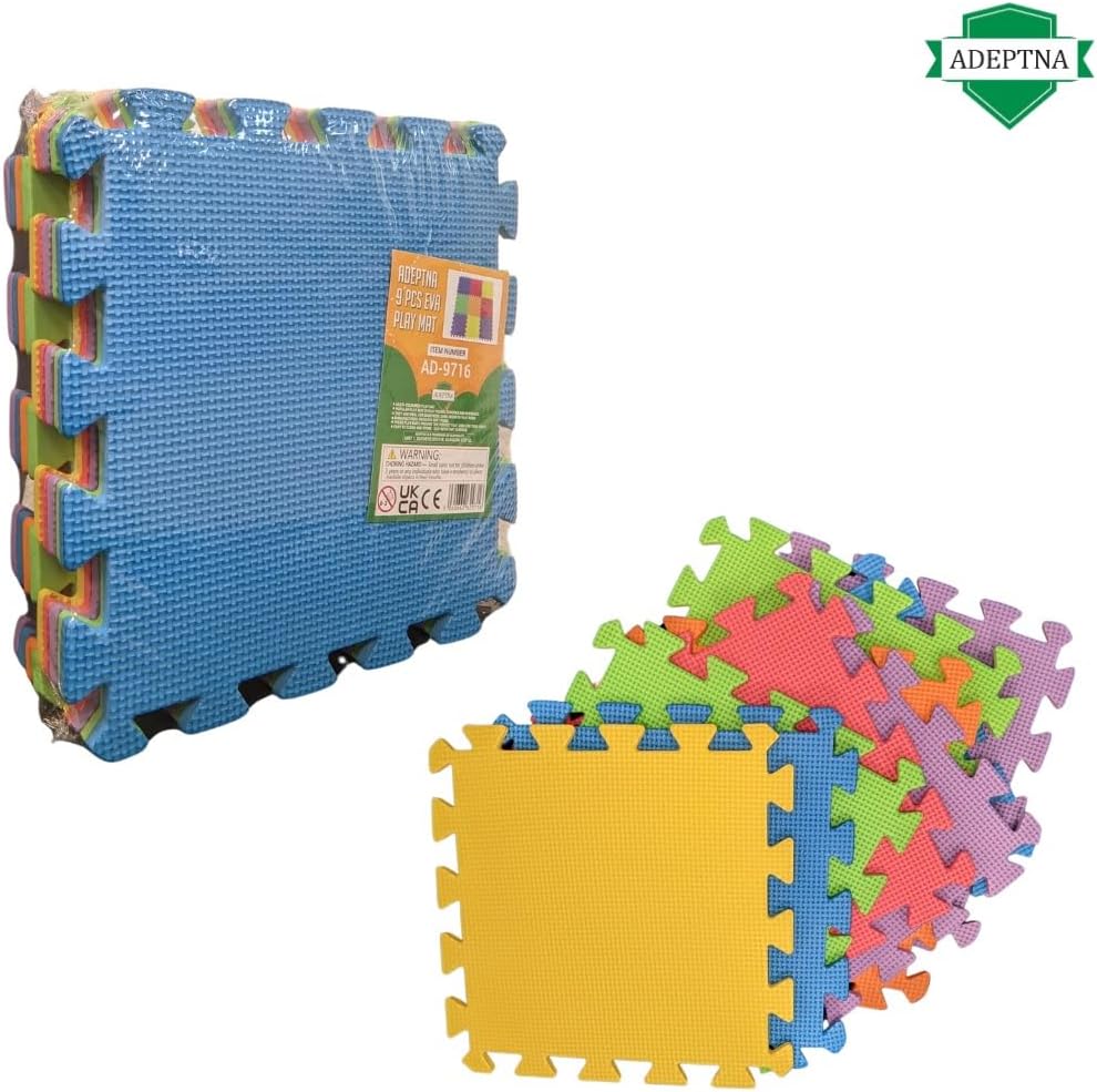 ADEPTNA Multi Colour Interlocking Foam Baby Play Mat for Kids & Toddlers