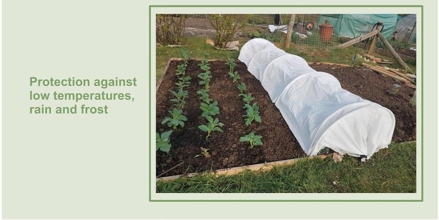 ADEPTNA Garden Grow Tunnel for Protecting your Plants Vegetable from Insects Birds Harmful Pests and Cooler Conditions (FLEECE)