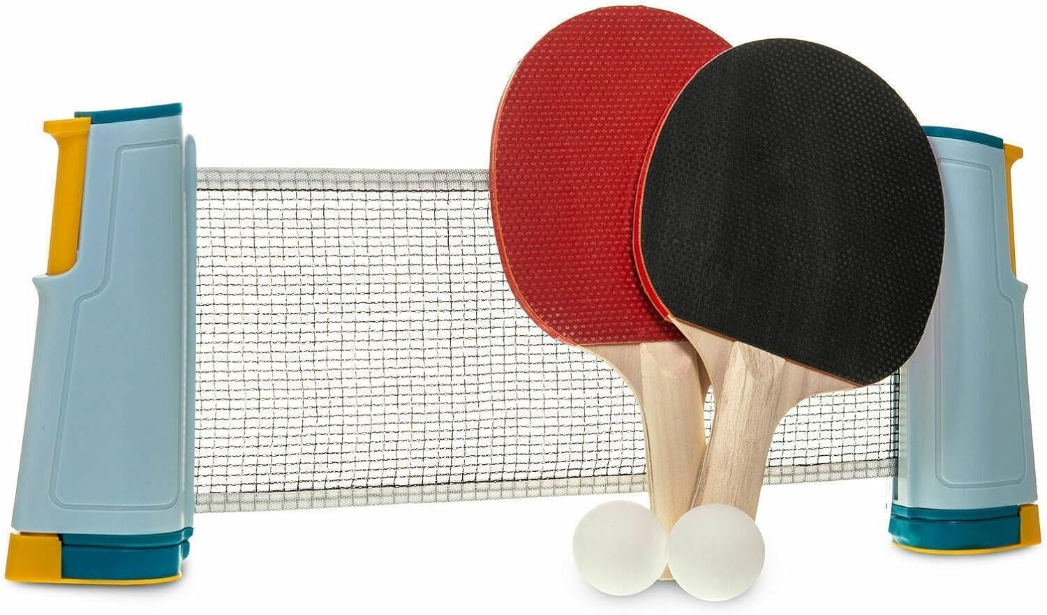 ADEPTNA Instant Table Tennis Set Indoor Portable Light to Carry Travel Game set Extendable – Play a Game on Virtually any Table Top