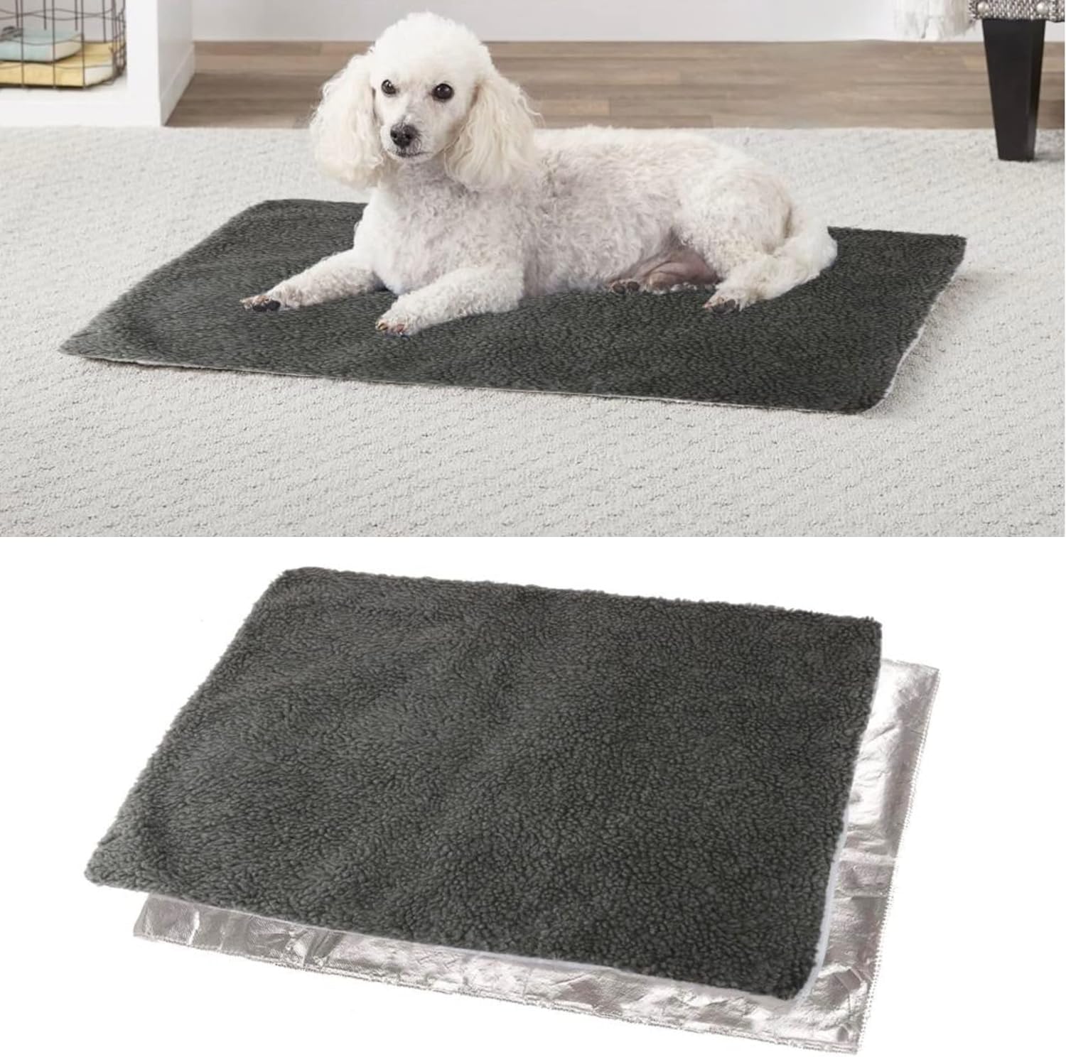 ADEPTNA Large Super Soft Comfortable Thermal Self-Heating Pet Cats Dog Bed Blanket