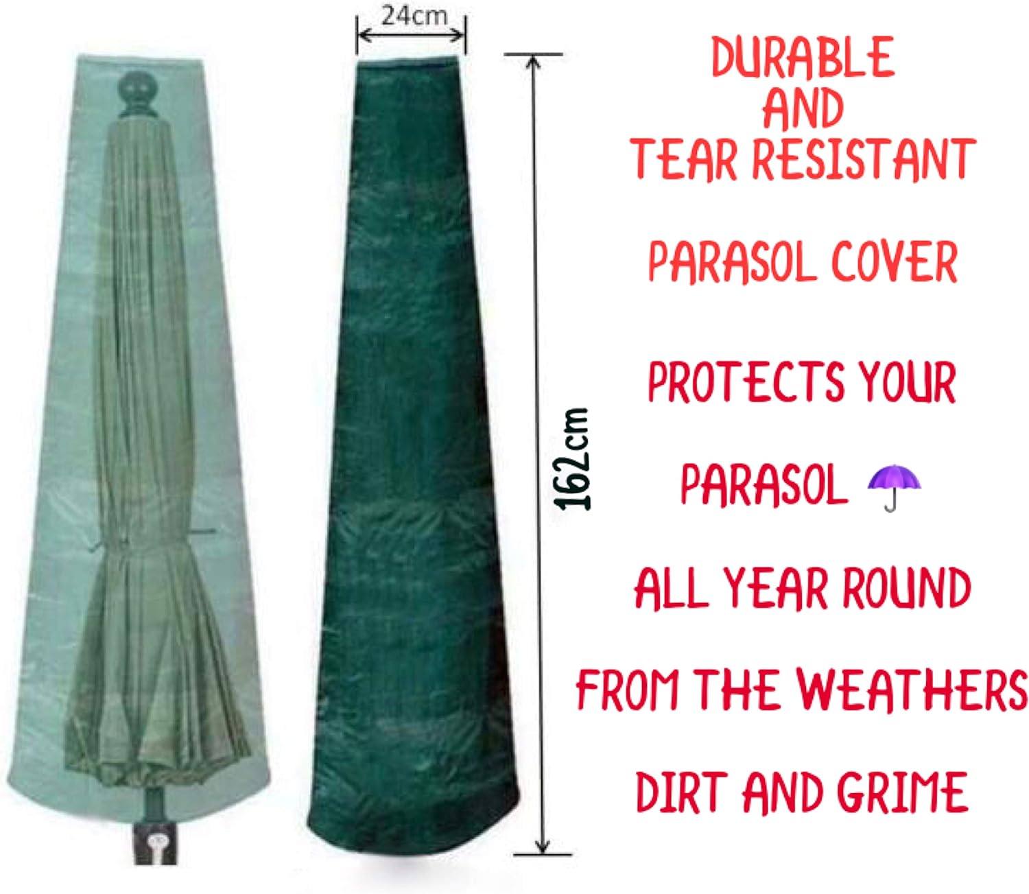 ADEPTNA Durable Waterproof Garden Parasol Cover