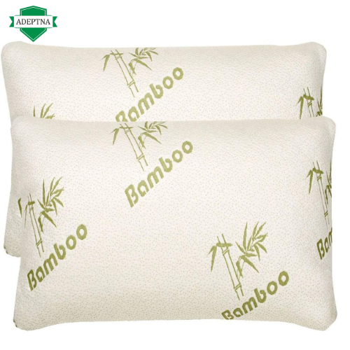 Soft Bamboo Memory Foam Pillow-Comfortable Nights Sleep (PACK OF 2)