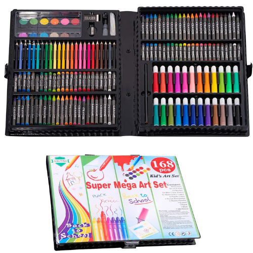 Jumbo Artist Set - Portable Colouring Set - Perfect Gift for Kids  168 PCS