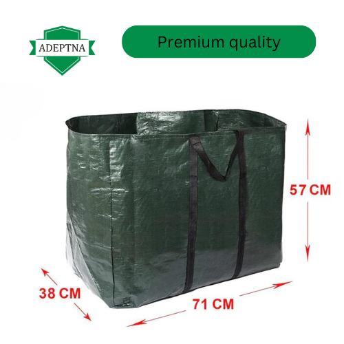 ADEPTNA Set of 2 Large Heavy Duty 150 Litre Garden Bags Waste Refuse Rubbish Grass Sack Waterproof Reusable