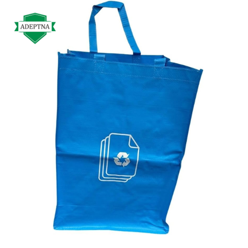 Heavy Duty Reusable Pack of 3 Recycle Bags With Strong Handles Colour Coded Plastic Glass Paper Storage Bin Bag Sack