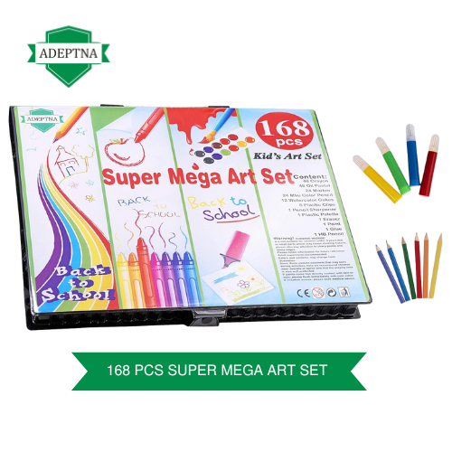 Jumbo Artist Set - Portable Colouring Set - Perfect Gift for Kids  168 PCS