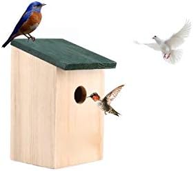 ADEPTNA Wooden Wild Bird Nest Box Bird House for Small Birds Sparrows Blue Tit Great Tits Robin – Ready Assembled