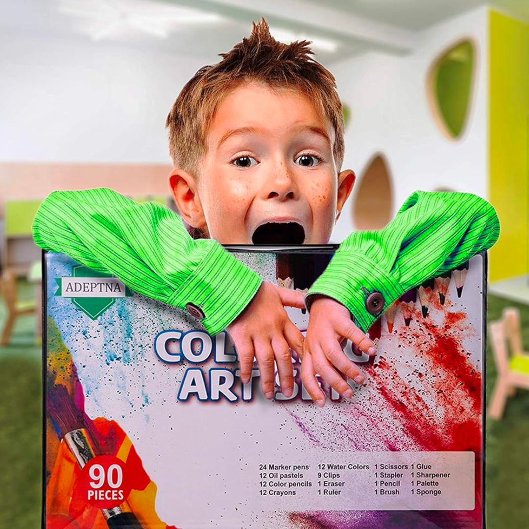 ARTIST SET - CHILDRENS COLOURING SET - 90 PCS