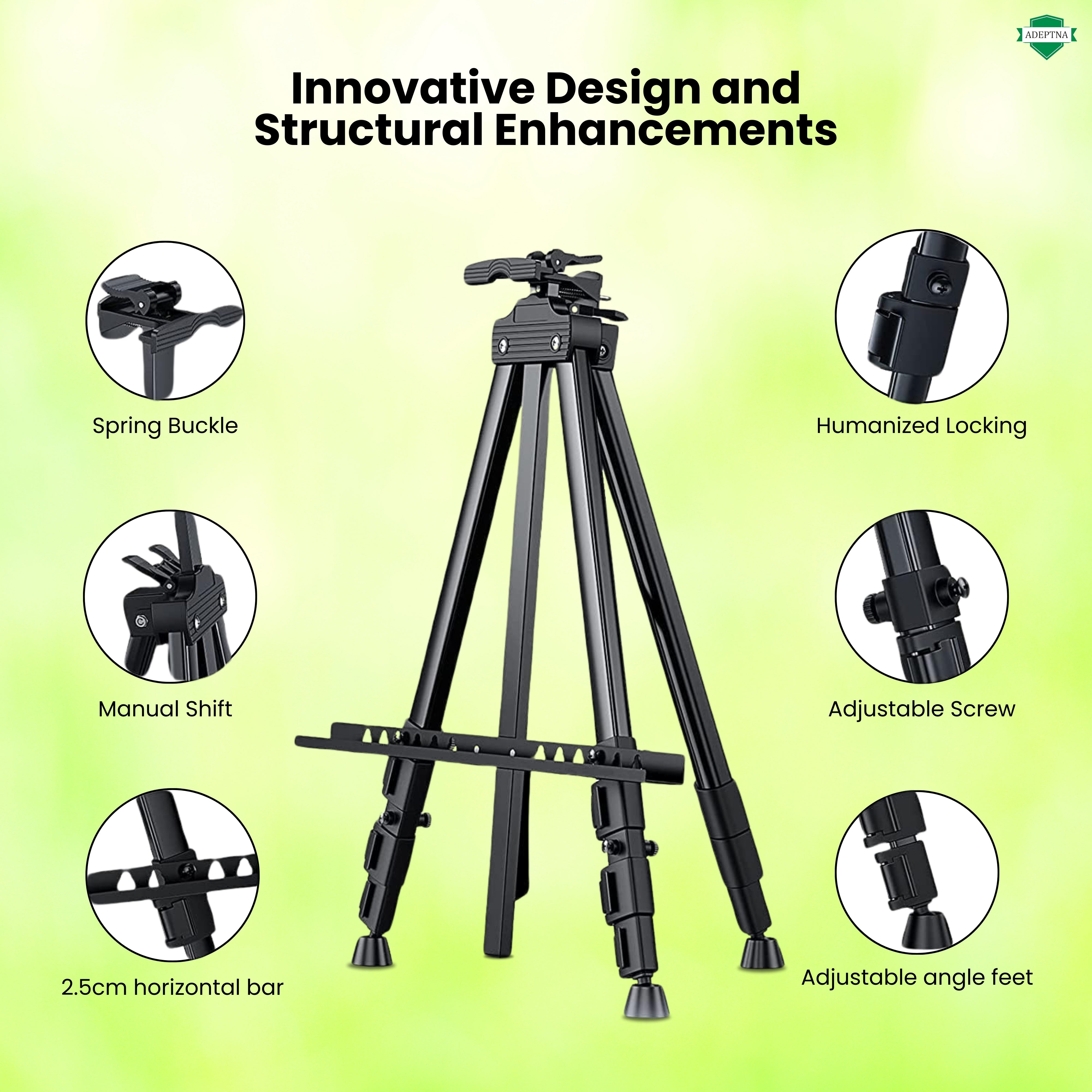 Heavy Duty Folding Artist Telescopic Easel with Carry Bag