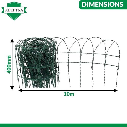 Garden Green PVC Coated Border Fence 10m