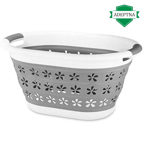 NEW DURABLE COLLAPSIBLE COMPACT POP UP WASHING BASKET HOUSE  SIZE 50CM X 37.5CM X 27CM