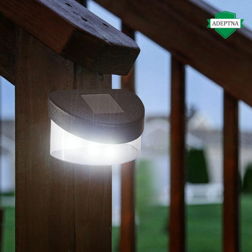 Premium Pack of 4 Decorative Super Bright Solar Fence Lights LED Universal Garden Fence Light –