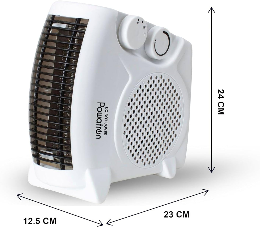 Energy Efficient Electric Portable Fan Heater With 2 Heat Settings 1000/2000W Free