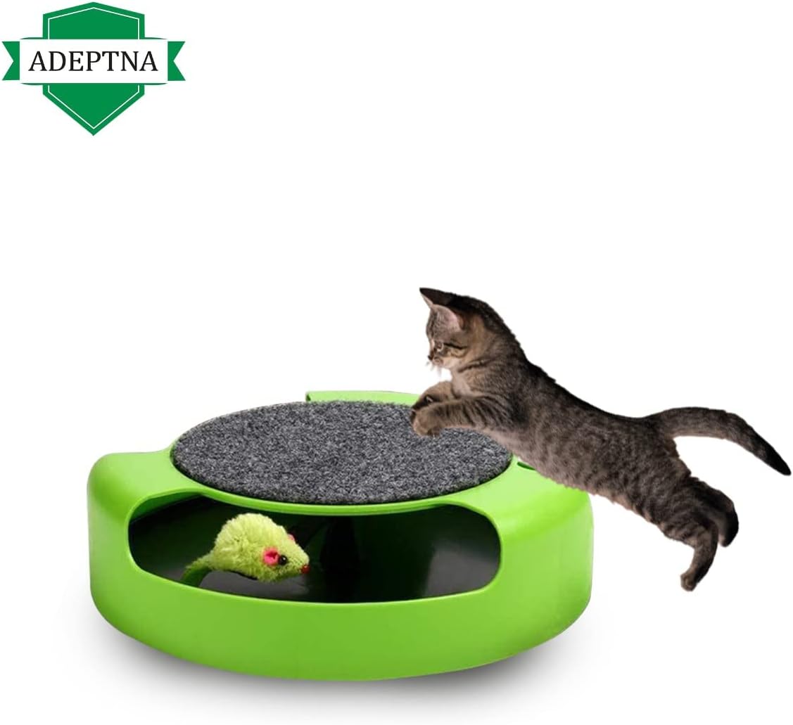 Interactive Cat Toy: Motion, Grooming, and Scratch Mat for Fun and Exercise