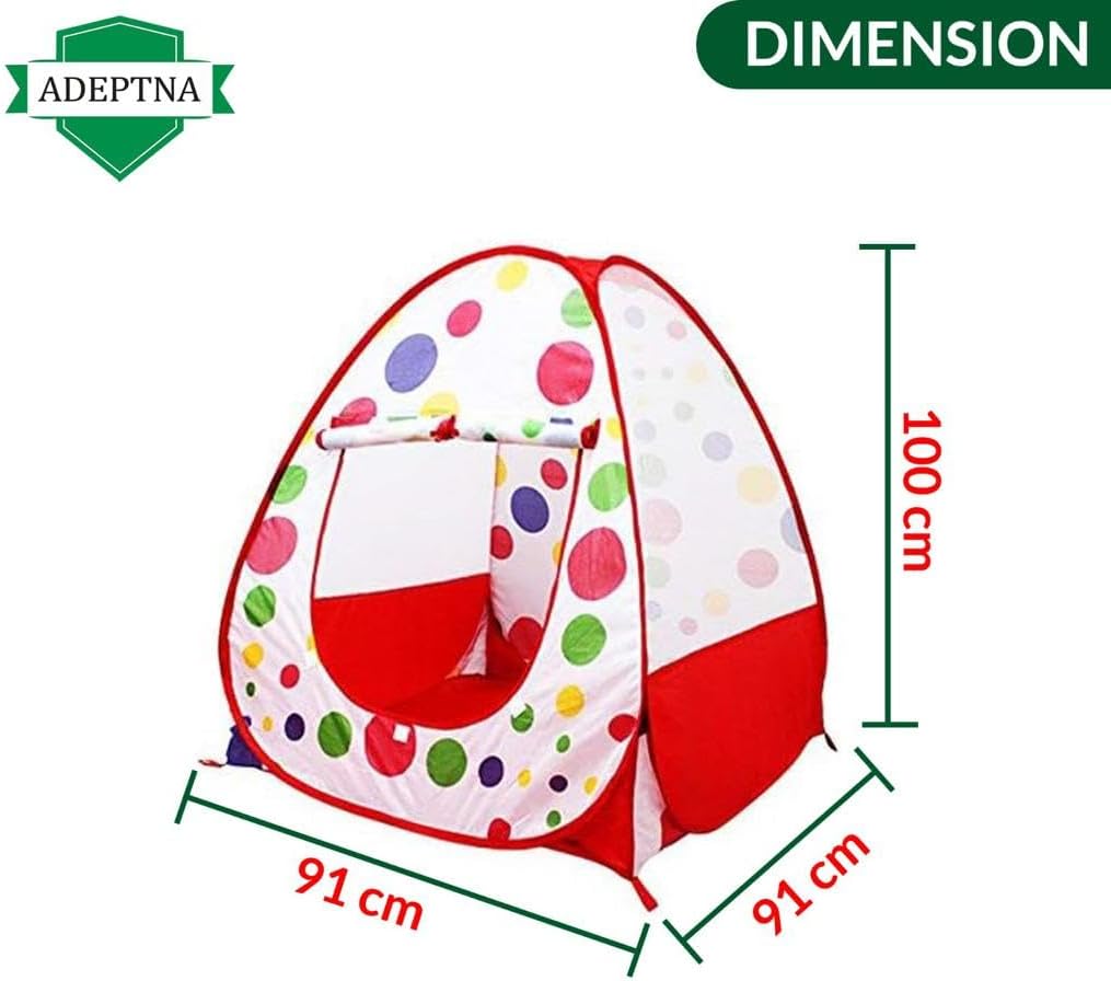Children Kids Pop UP Spotty Play Tent Fairy Girls Boys Playhouse RED
