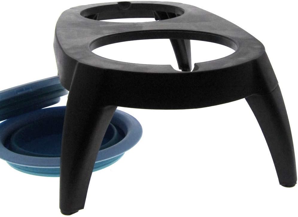 Collapsible Pet Feeding Bowl Set with Foldable Tray-