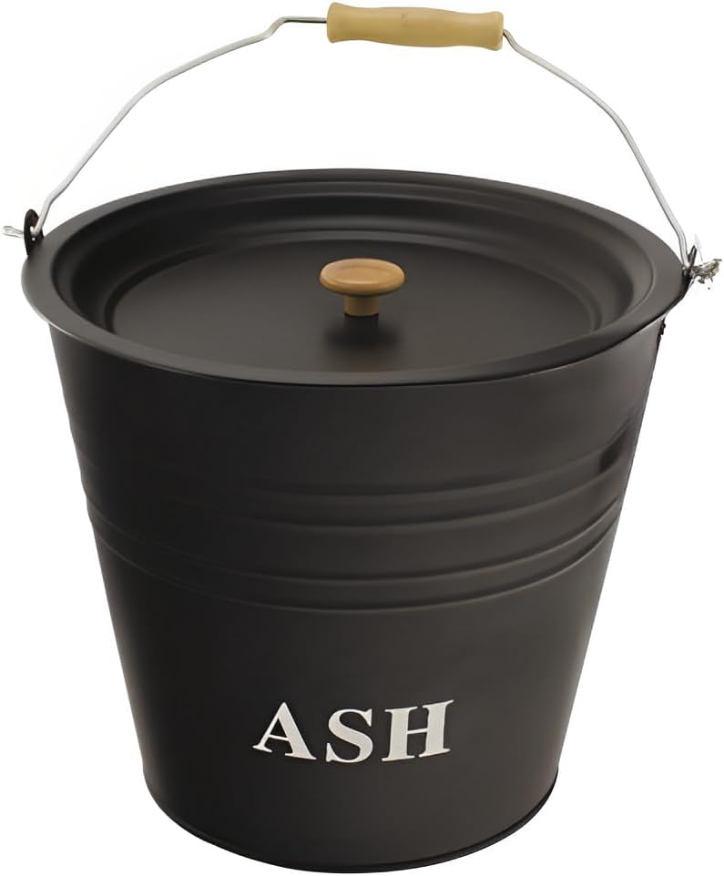 Vintage Metal Ash Bucket   12L