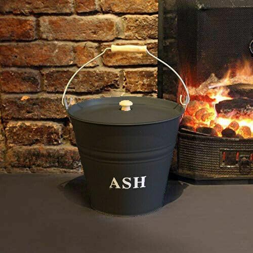 Vintage Metal Ash Bucket   12L