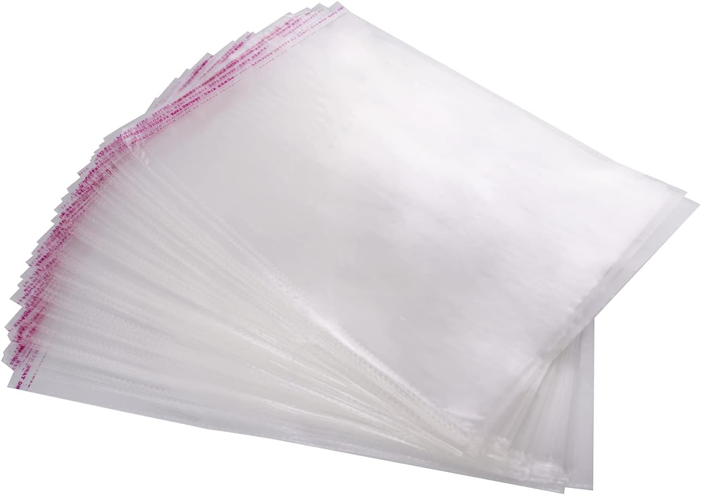 Pack of 100 A4 Cello Bags Crystal Clear - Cellophane Self Seal Bags