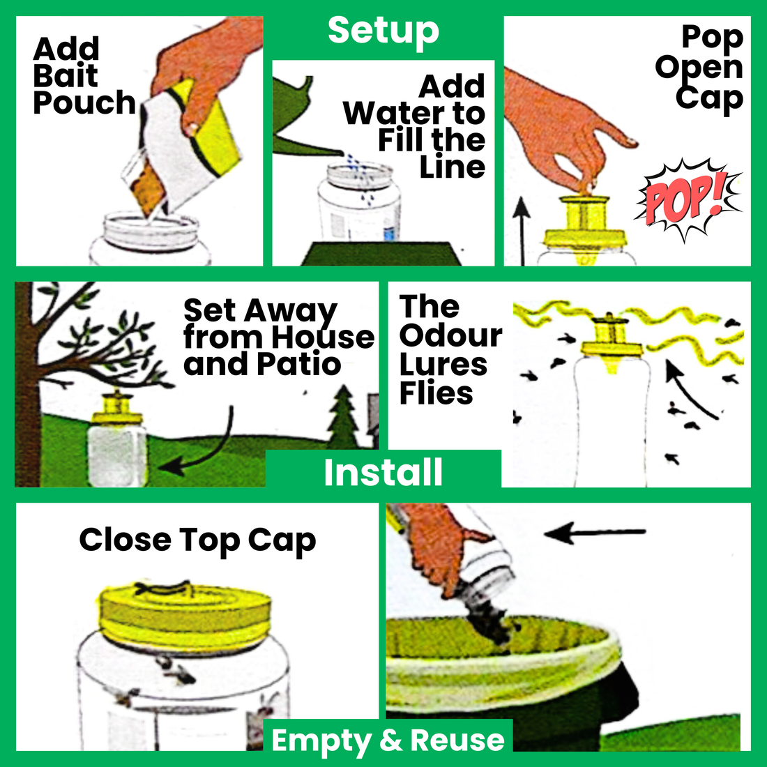 2-Pack Fly Catcher Traps - Ready Baited, Safe & Effective