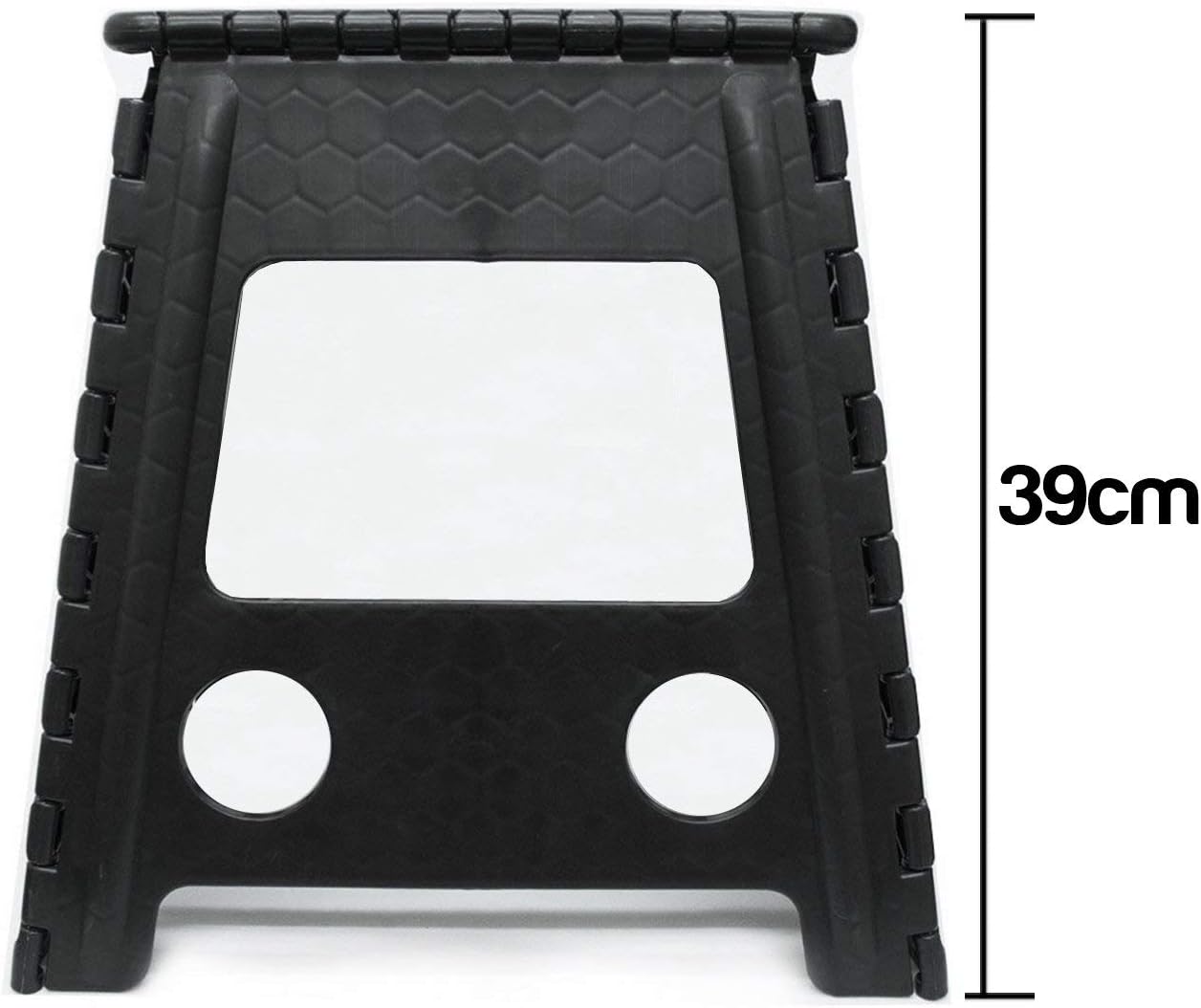 Strong Plastic Folding Step Stool - Premium Compact and Lightweight Anti Slip Foldable Stool with Handles for Kids and Adults (15” LARGE STOOL)