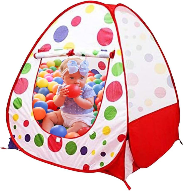 Children Kids Pop UP Spotty Play Tent Fairy Girls Boys Playhouse RED