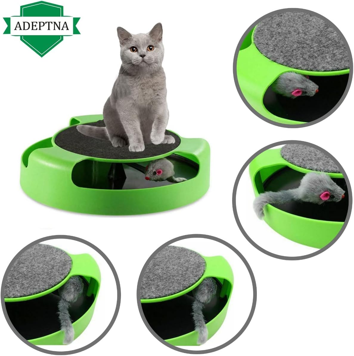 Interactive Cat Toy: Motion, Grooming, and Scratch Mat for Fun and Exercise