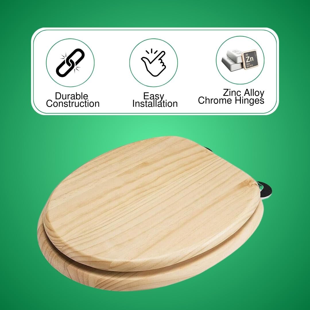 Luxury Toilet Seat - Pine Effect