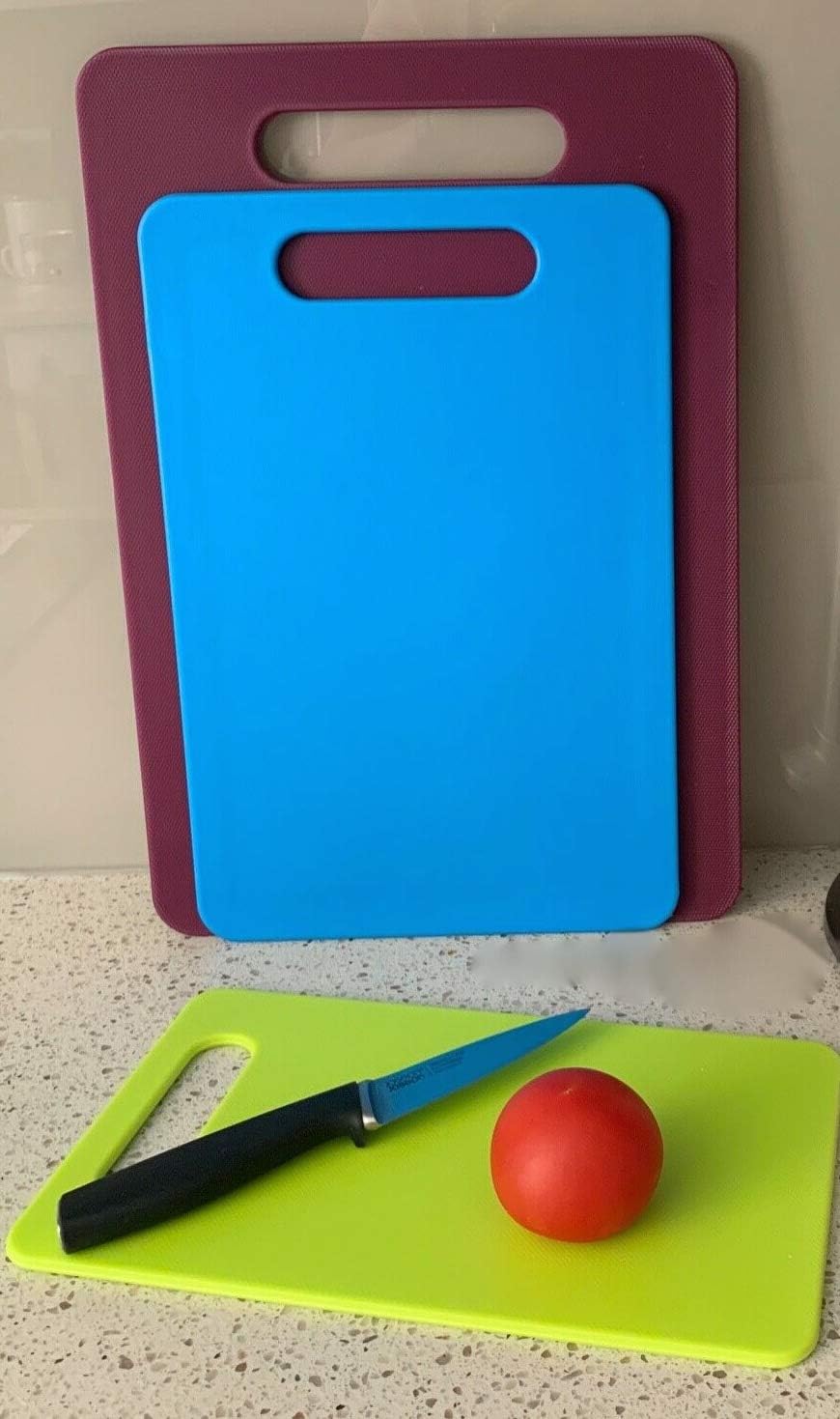 Non Slip 3 pcs Chopping Board Set Multi Size and Multicolour