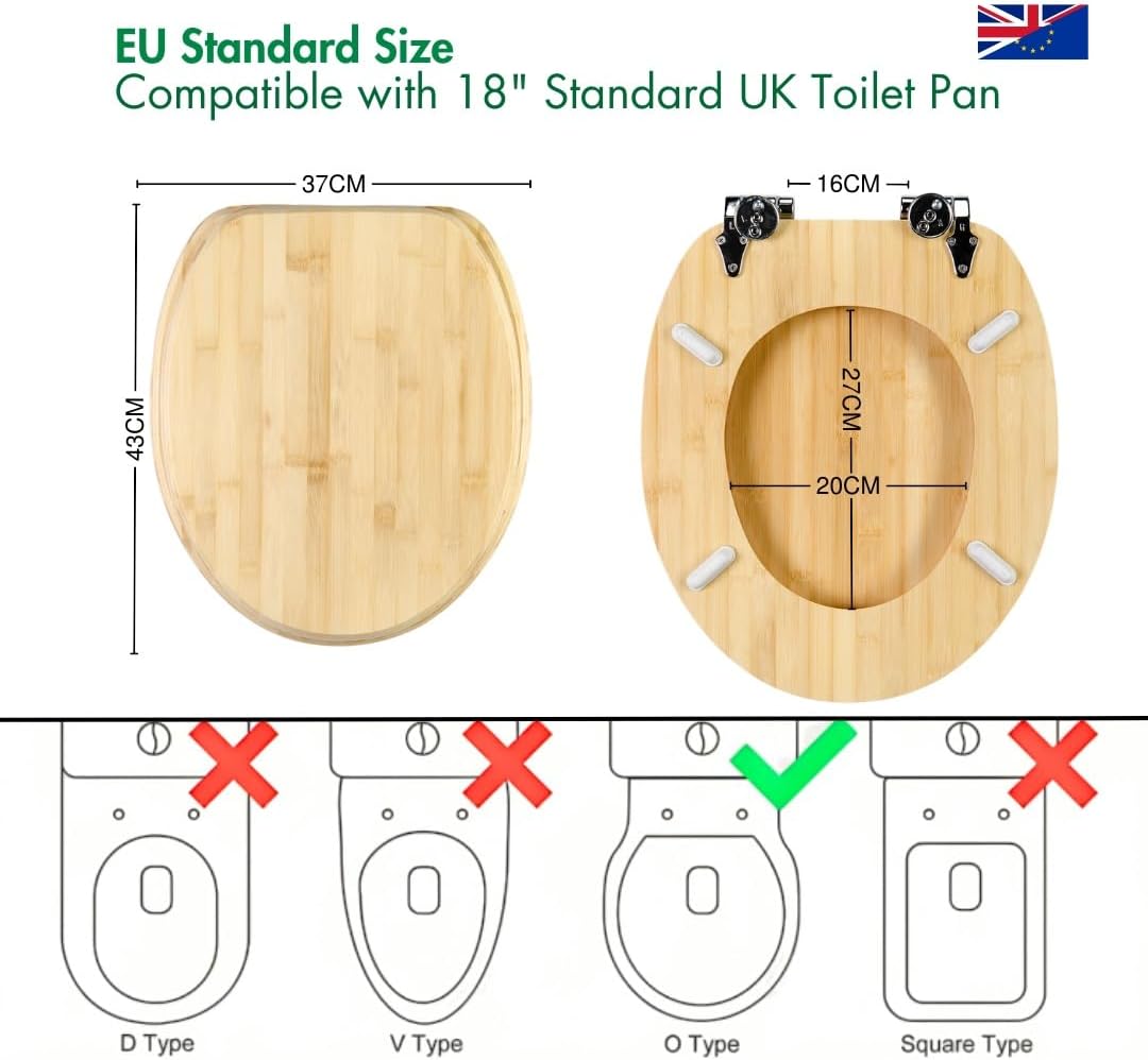 Luxury Toilet Seat - Pine Effect