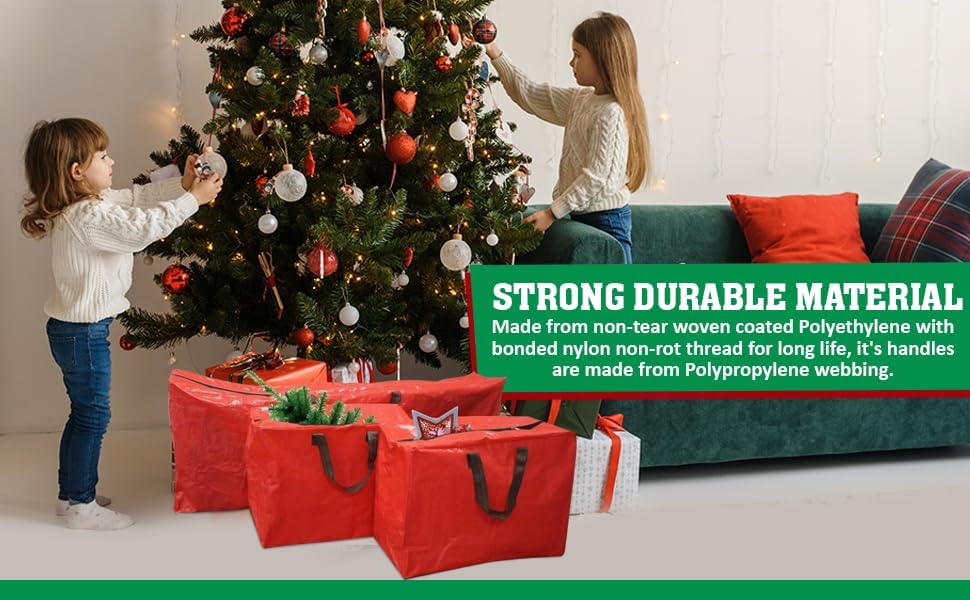 Christmas Tree Storage Bags (Red) 3PCS