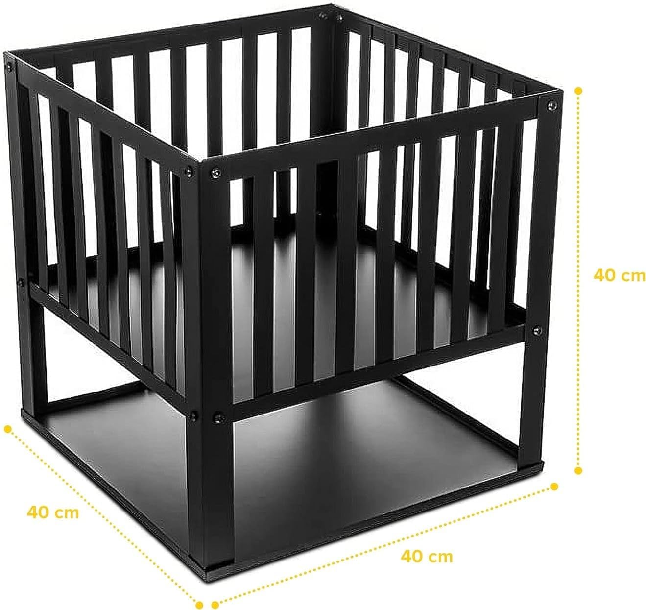 Square Fire Pit with Ash Tray Log Burner Heater Bowl Basket with Legs –