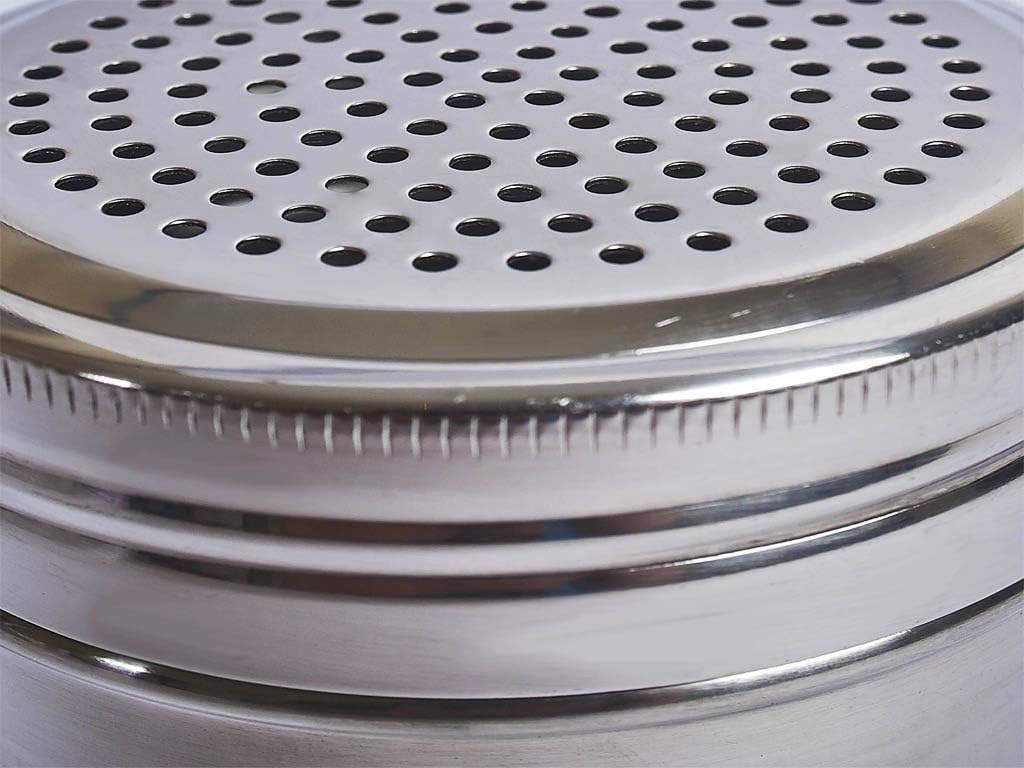 ADEPTNA Stainless Steel Chocolate Shaker with Handle and 16 Cappuccino Coffee Barista Stencils