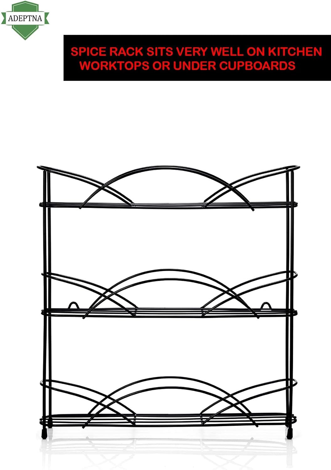 Heavy duty Free Standing 3 Tier Spice and Herb Rack -