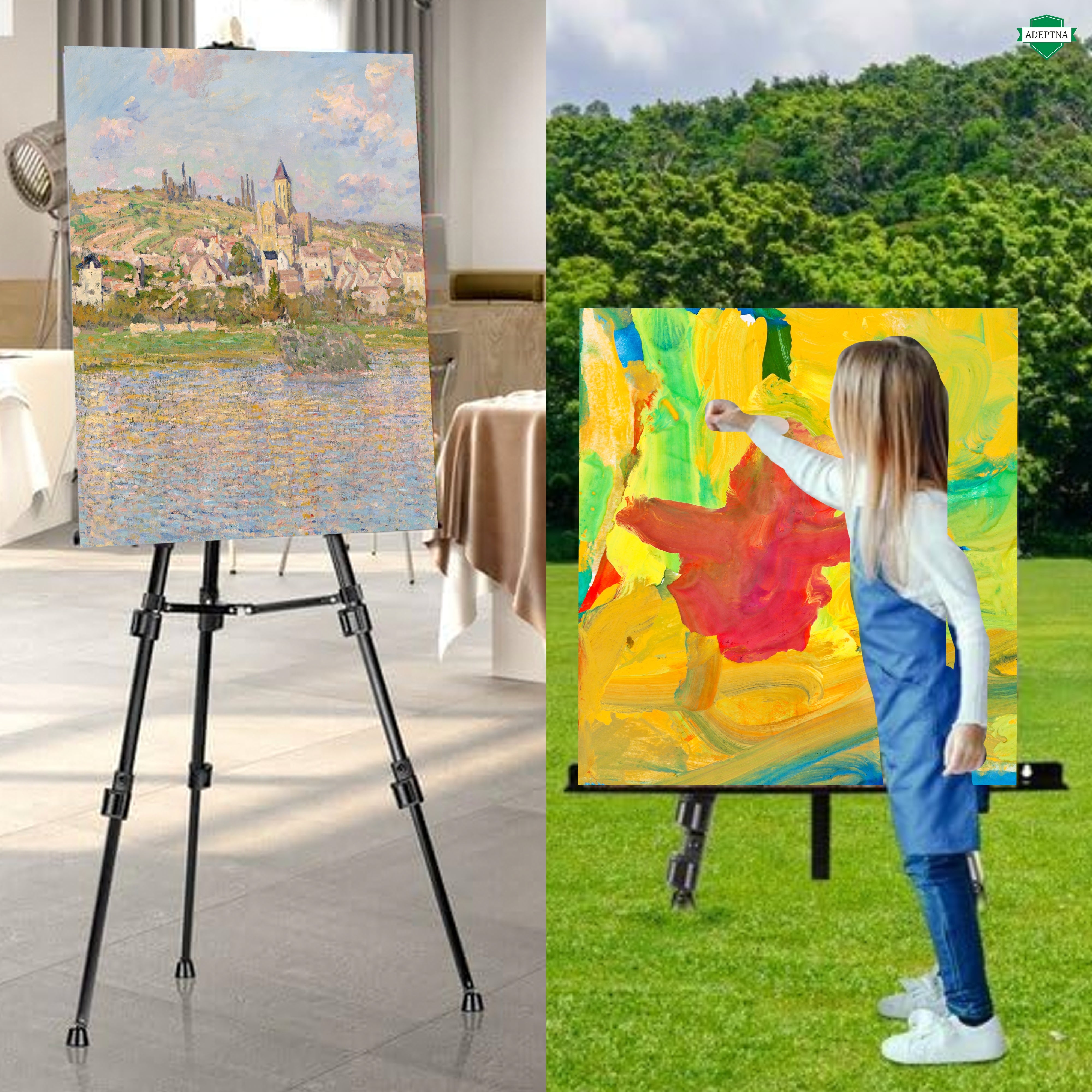 Heavy Duty Folding Artist Telescopic Easel with Carry Bag