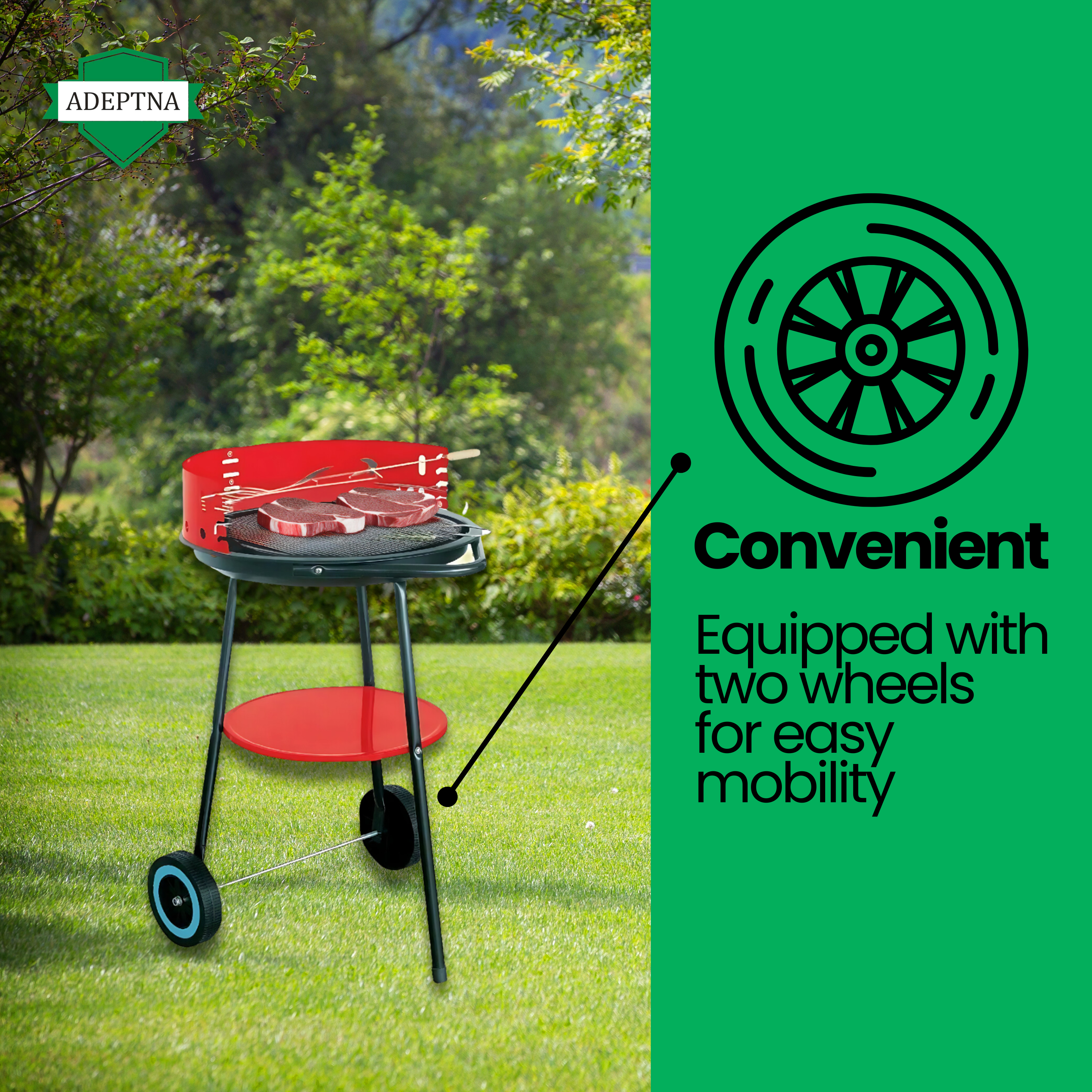 17" Portable Charcoal BBQ Grill