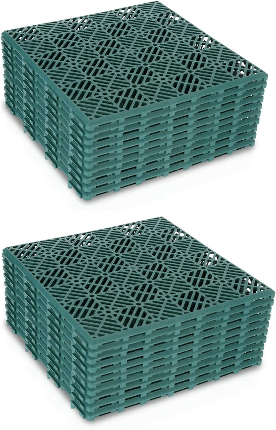 Interlocking Easy Click Plastic Garden Deck Tiles Nonslip Path Floor Lawn Paving Patio