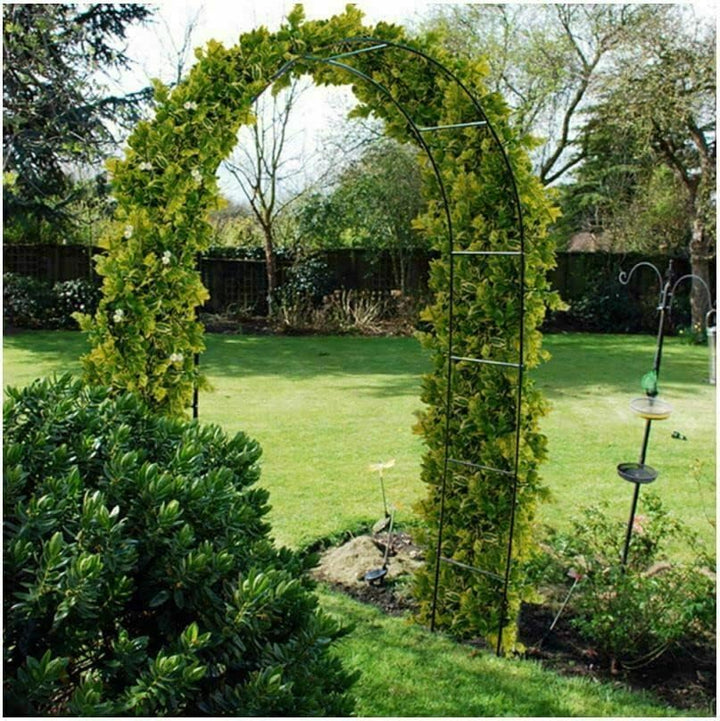 Large 2.4m Heavy Duty Metal Garden Arch Strong Rose Climbing Plants Support