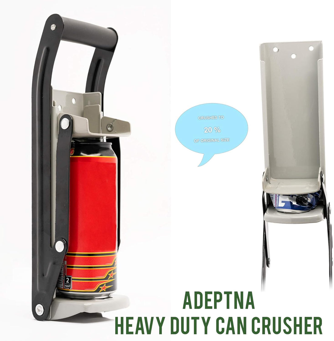 Heavy Duty 16oz 2 in 1 Can Crusher with Bottle Opener-