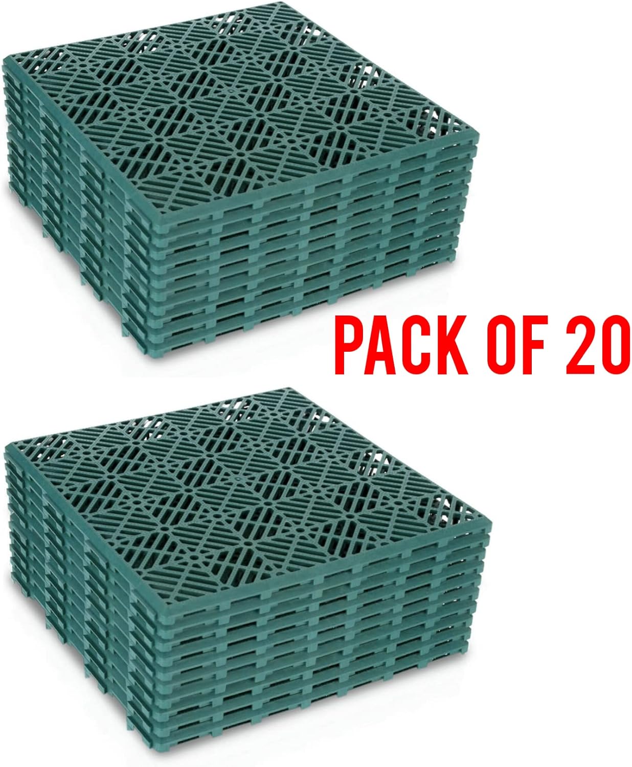 Interlocking Easy Click Plastic Garden Deck Tiles Nonslip Path Floor Lawn Paving Patio