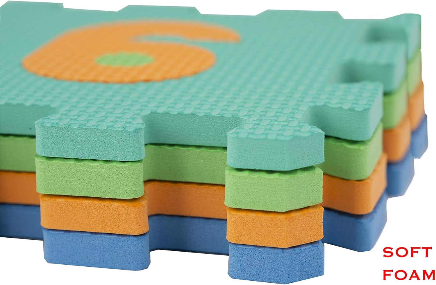 MULTI-COLOURED SOFT EVA FOAM JIGSAW PLAY MAT  36 PCS