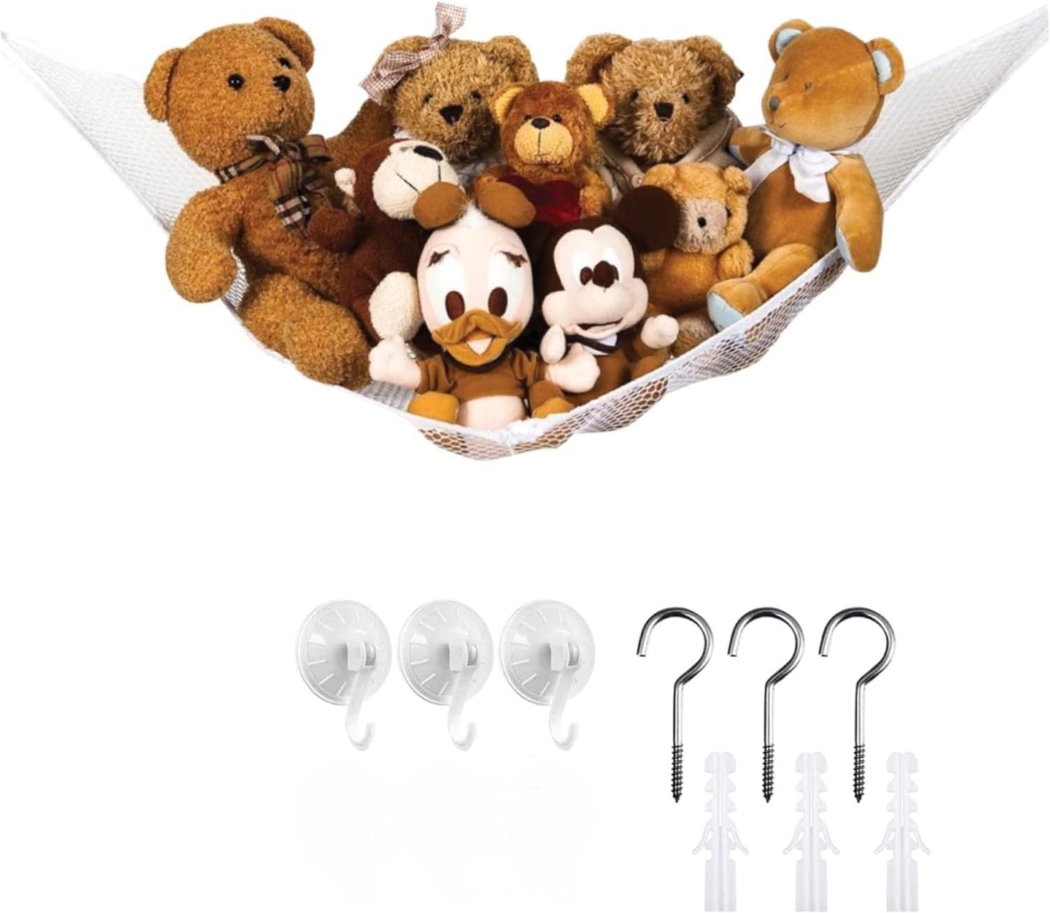 Toy Hammock for Soft Toy Teddy Keep Baby Children's Bedroom Tidy Mesh Storage –