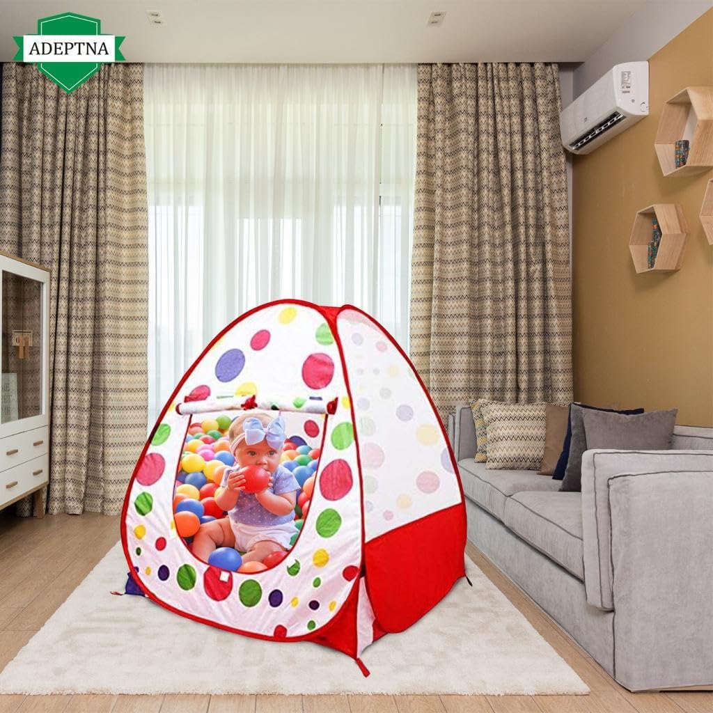 Children Kids Pop UP Spotty Play Tent Fairy Girls Boys Playhouse RED Adeptna